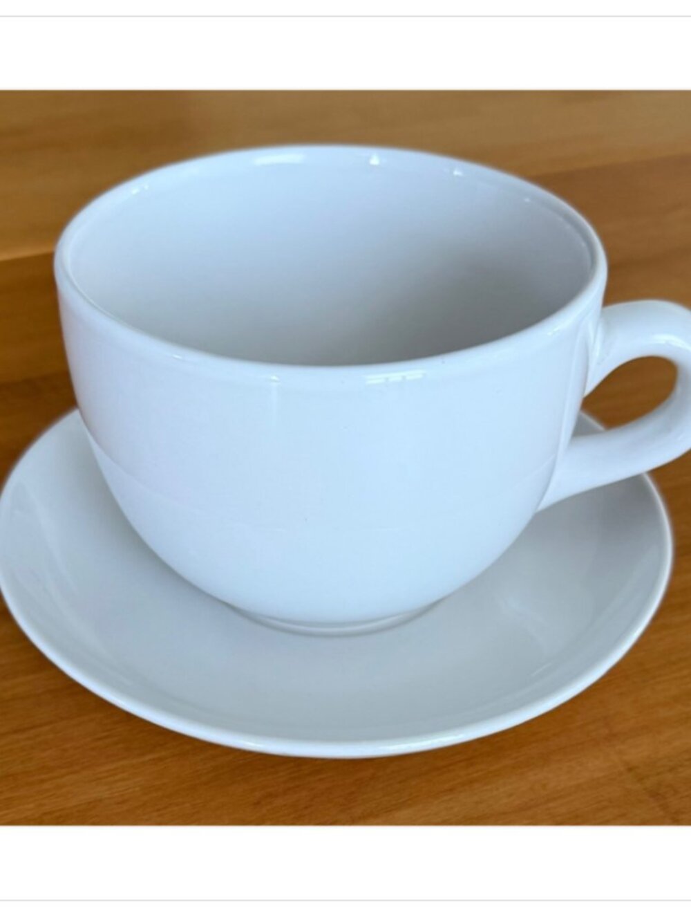 Oversized Coffee Cup with Saucer White for Serving Decor Crafting Minimalist New